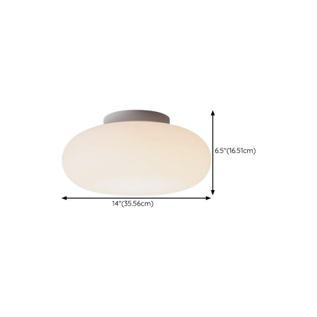 Kitchen Resin White Drum Semi-Flush Mount Ceiling Light Image - 13