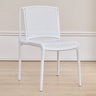 Kitchen Stackable Armless Slat-Back Acrylic Dining Chair Image - 15