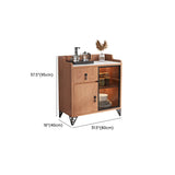 Kitchen Storage Sideboard Wood China Cabinet Nut-Brown Image - 34