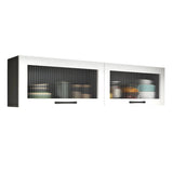 Kitchen Wood Wall-Mounted Storage China Cabinets White Image - 12