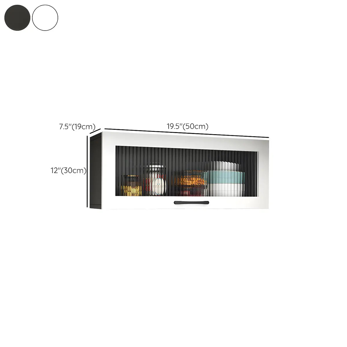 Kitchen Wood Wall-Mounted Storage China Cabinets White 