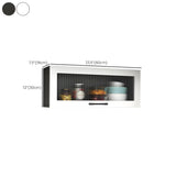 Kitchen Wood Wall-Mounted Storage China Cabinets White Image - 20