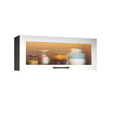 Kitchen Wood Wall-Mounted Storage China Cabinets White Image - 8