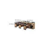 L-Shaped Wood Grain Black Storage Large Office Furniture Set Image - 24