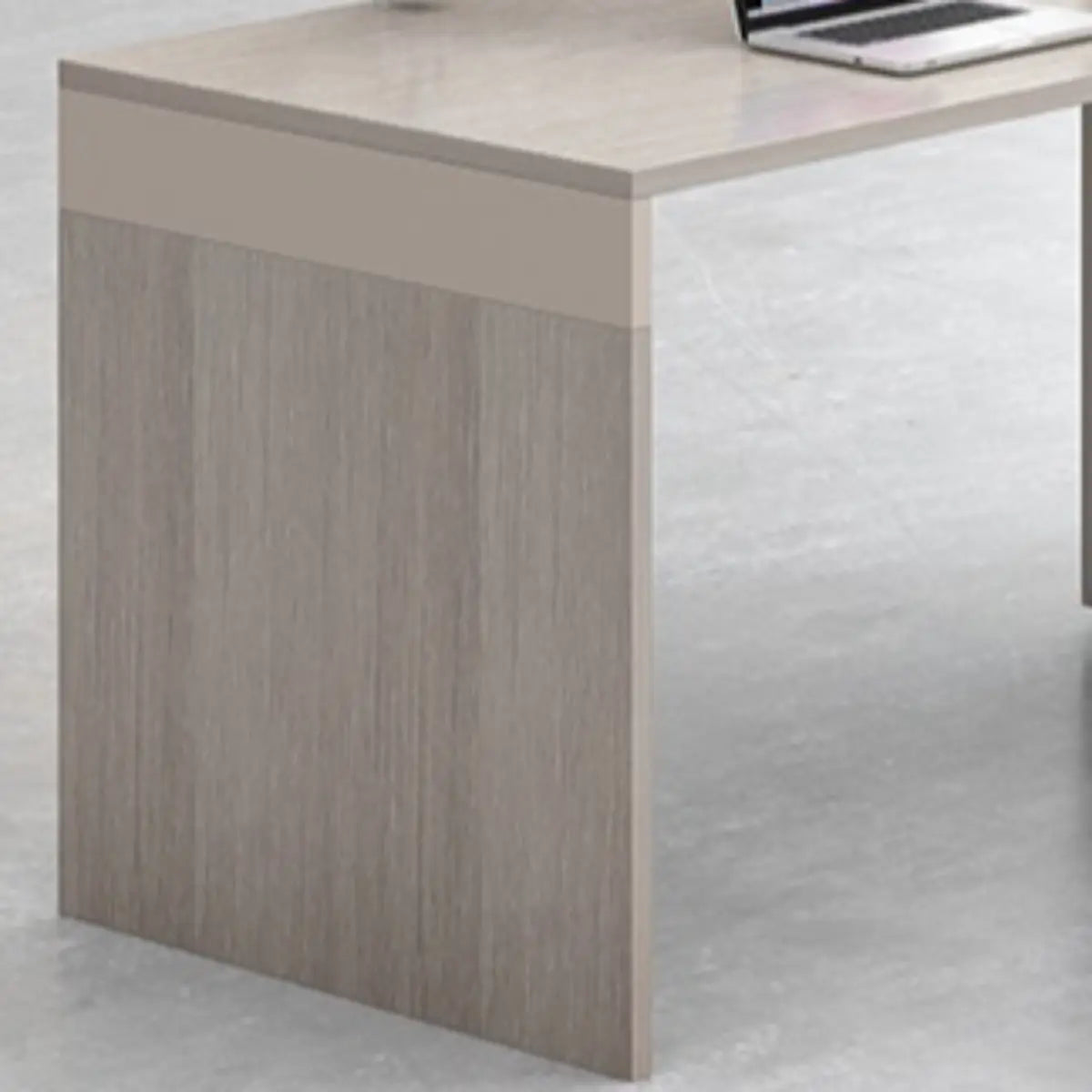 L-Shaped Wooden Gray Compact Storage Computer Desk Set Image - 8