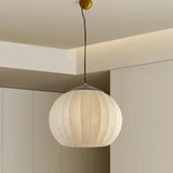 Lantern Fabric White Wood Walnut Island Chandelier Image - 2