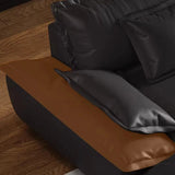 Large Black Nappa Leather L-Shape Right Sofa Chaise Image - 10