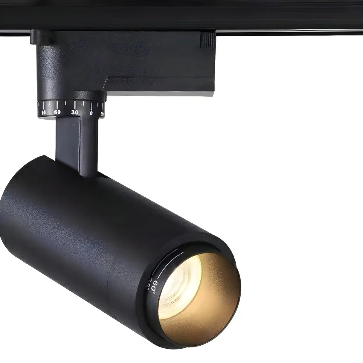 Large Black Track Cylinder Flush Mount Light 3-Light Image - 12