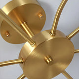 Large Brass Firefly Glass Semi-Flush Mount Ceiling Lamp Image - 15