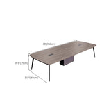 Large Corporate Wood Rectangle Meeting Conference Desk #size