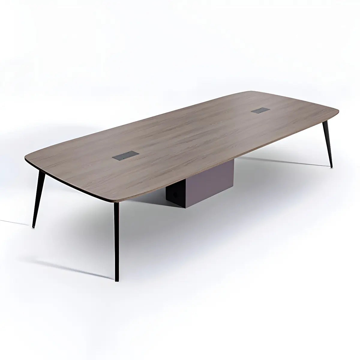 Large Corporate Wood Rectangle Meeting Conference Desk Image - 2