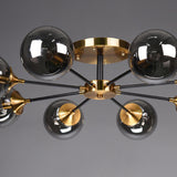 Large Gold Sputnik Semi-Flush Mount Light 6-Light Image - 12