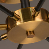 Large Gold Sputnik Semi-Flush Mount Light 6-Light Image - 15