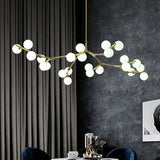 Large Modern Gold Branch Globe Chandelier Dining Room Image - 1