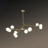 Large Modern Gold Branch Globe Chandelier Dining Room Image - 14