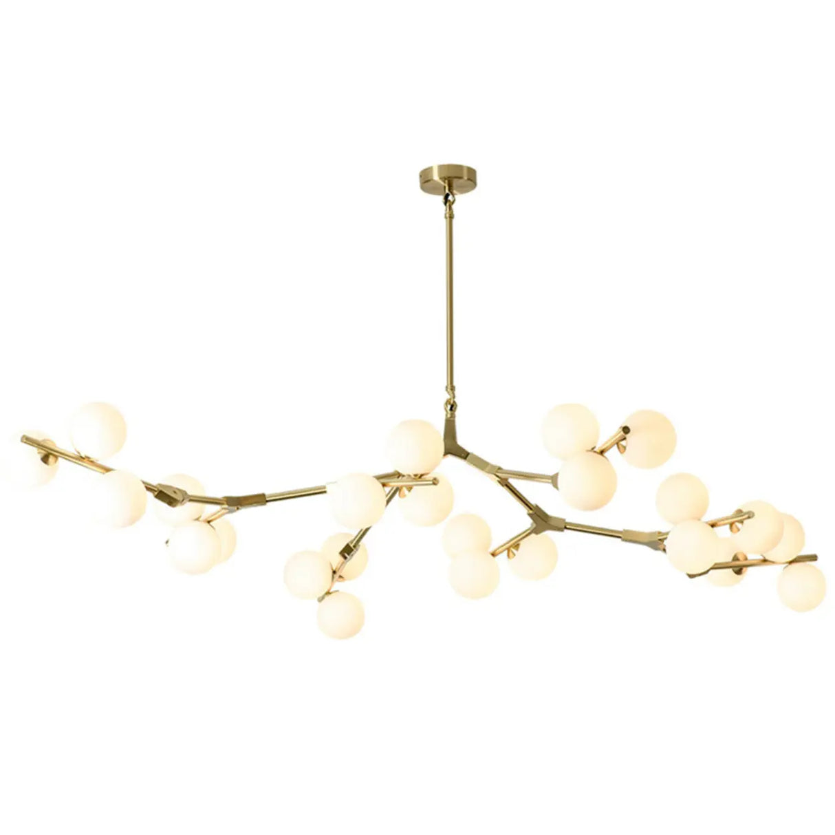 Large Modern Gold Branch Globe Chandelier Dining Room Image - 7