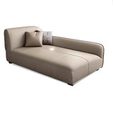 Large Rectangular Leather Reclining Solid Color Lounge Sofa Image - 2