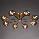 Large Sputnik Globe Semi-Flush Mount Light 6-Light Image - 6