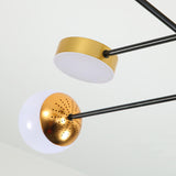 Large Sputnik Gold Semi-Flush Mount Light Living Room Image - 9