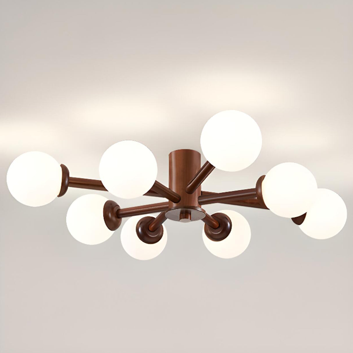 Large Sputnik Semi-Flush Mount Ceiling Light 12-Light Image - 10