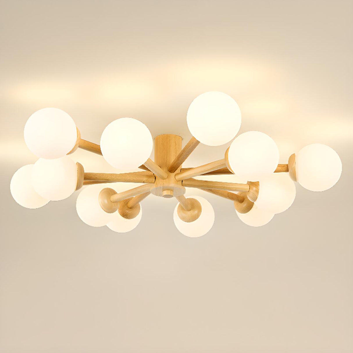 Large Sputnik Semi-Flush Mount Ceiling Light 12-Light Image - 13