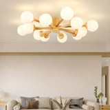 Large Sputnik Semi-Flush Mount Ceiling Light 12-Light Image - 4