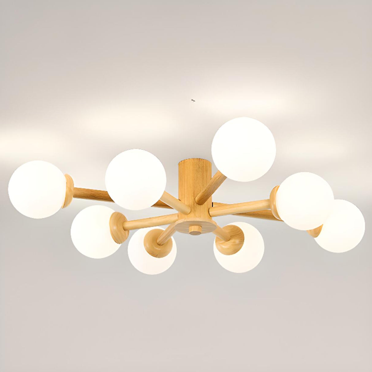 Large Sputnik Semi-Flush Mount Ceiling Light 12-Light Image - 7