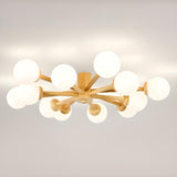 Large Sputnik Semi-Flush Mount Ceiling Light 12-Light Image - 8