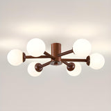 Large Sputnik Semi-Flush Mount Ceiling Light 12-Light Image - 9