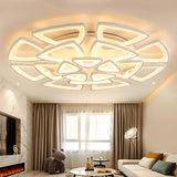 Large Triangle Flower LED Semi-Flush Mount Ceiling Lamp Image - 13