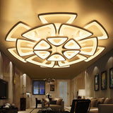 Large Triangle Flower LED Semi-Flush Mount Ceiling Lamp Image - 14