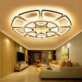 Large Triangle Flower LED Semi-Flush Mount Ceiling Lamp Image - 17