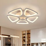 Large Triangle Flower LED Semi-Flush Mount Ceiling Lamp Image - 22