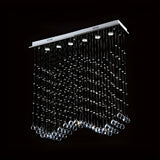 Large Wavy Crystal Draping Flush Mount Ceiling Light Image - 3