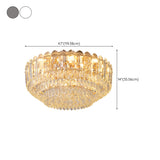 Layered Design Circle Luxury Crystal Flush Mount Light Image - 18