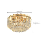 Layered Design Circle Luxury Crystal Flush Mount Light Image - 19