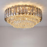 Layered Design Circle Luxury Crystal Flush Mount Light Image - 2