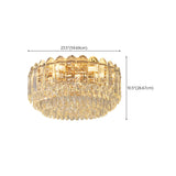 Layered Design Circle Luxury Crystal Flush Mount Light Image - 20