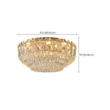 Layered Design Circle Luxury Crystal Flush Mount Light Image - 21