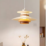 Layered Nordic Iron Pendant Light Adjustable Height Image - 1