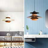 Layered Nordic Iron Pendant Light Adjustable Height Image - 17