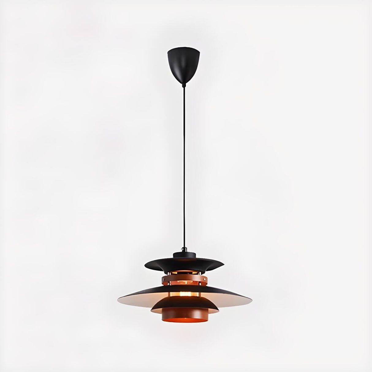 Layered Nordic Iron Pendant Light Adjustable Height Image - 2