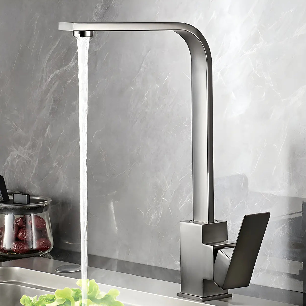 Lead Free Counter Mounted Stainless Steel Bar Faucets Image - 7