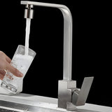 Lead Free Counter Mounted Stainless Steel Bar Faucets Image - 8