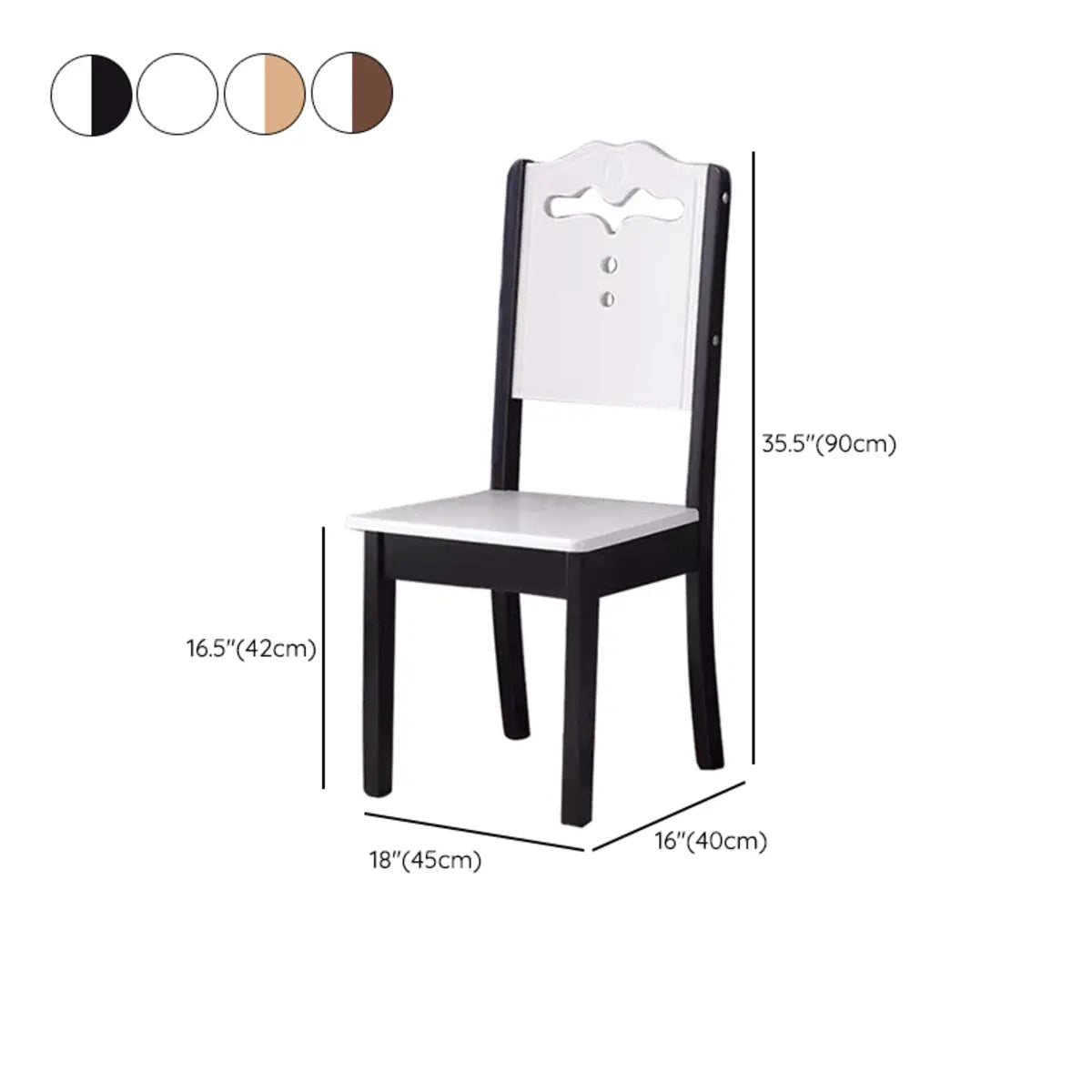 Leather Backrest Rubberwood Square Dining Chair Grey Image - 25