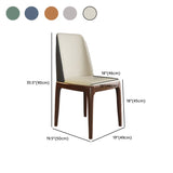 Leather Upholstered Rubberwood Dining Chairs Green Image - 30