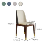 Leather Upholstered Rubberwood Dining Chairs Green Image - 31