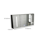 LED Mirrored Rectangle Wood Black Medicine Cabinet Image - 15