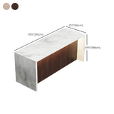 LED Modern White Rectangular Marble Tall Bar Table #size