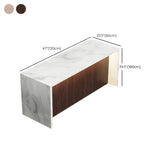 LED Modern White Rectangular Marble Tall Bar Table Image - 11